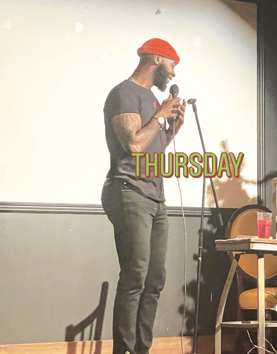 IMTHEHOWL's tweet photo. Somebody said “comedians be thic lowkey” 😭🎤 #leavemealone #Howlcooper #dc #blackpride #comedy #standup https://t.co/MDbjq4s18b