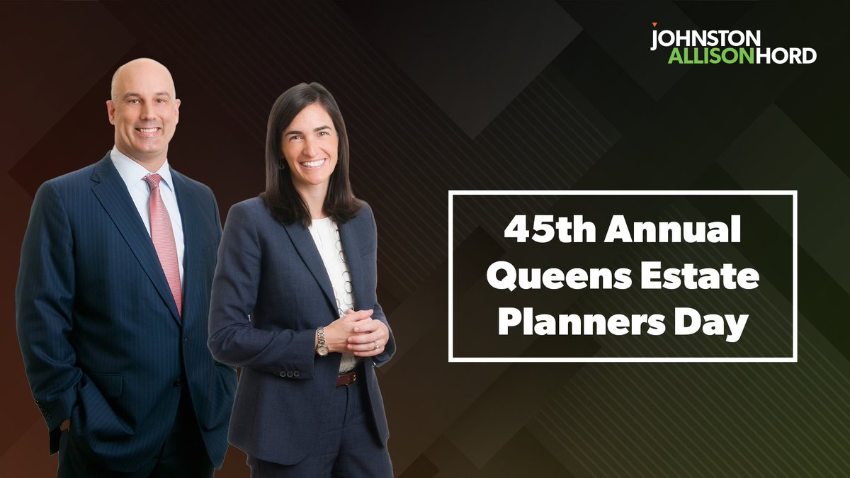 Last week,  @QueensUniv held its 45th Annual Estate Planners Day offering estate planning professionals the opportunity to stay up to date with fiduciary law developments. 

Follow the link below to learn more.

jahlaw.com/kim-kirk-speak…

#queensuniversity #estateplanning #jahlaw