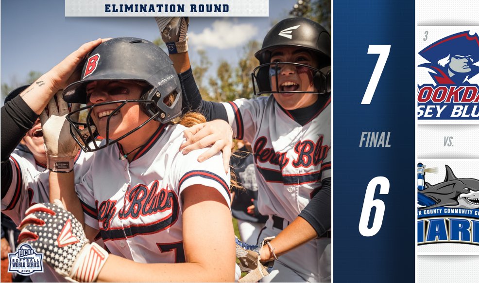 🥎 Parrish walks it off ‼️

Madison Parrish hits into a fielder's choice to score the game-winning run and Brookdale advances in the #NJCAASoftball DIII World Series!

njcaa.org/championships/…