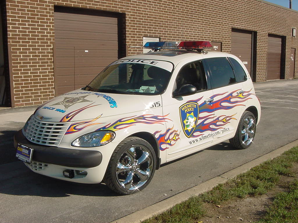 tnertz's tweet photo. @AddisonPolice @VW .@WilmettePolice with a P.T. Cruiser: https://t.co/Lq1IKxAtf6