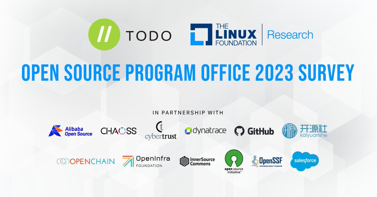 >  The 2023 Open Source Program Office (OSPO) Survey is live! dlvr.it/Spd48T