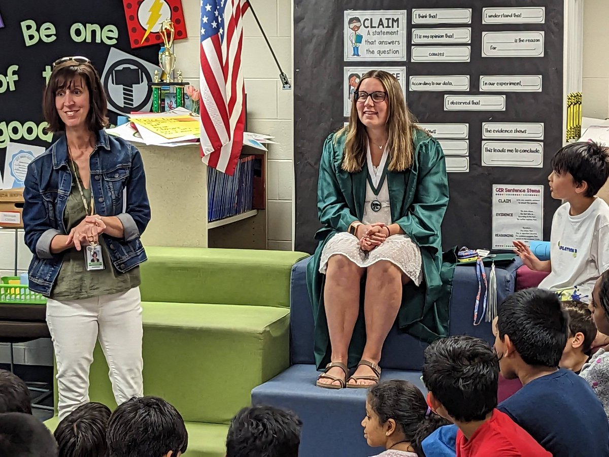 The Novi Woods PTO scholarship recipient shared her wisdom with our 4th graders today. #NWLeads #NoviPride