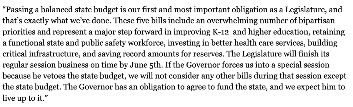 Nicole4Nevada's tweet photo. It's the job of #nvleg to pass a balanced budget. That's what we've done. 

Now the Governor has an obligation to agree to fund the state, and we expect him to live up to it.

My statement with Speaker @SteveYeagerNV: https://t.co/Tfv5yOr7pM