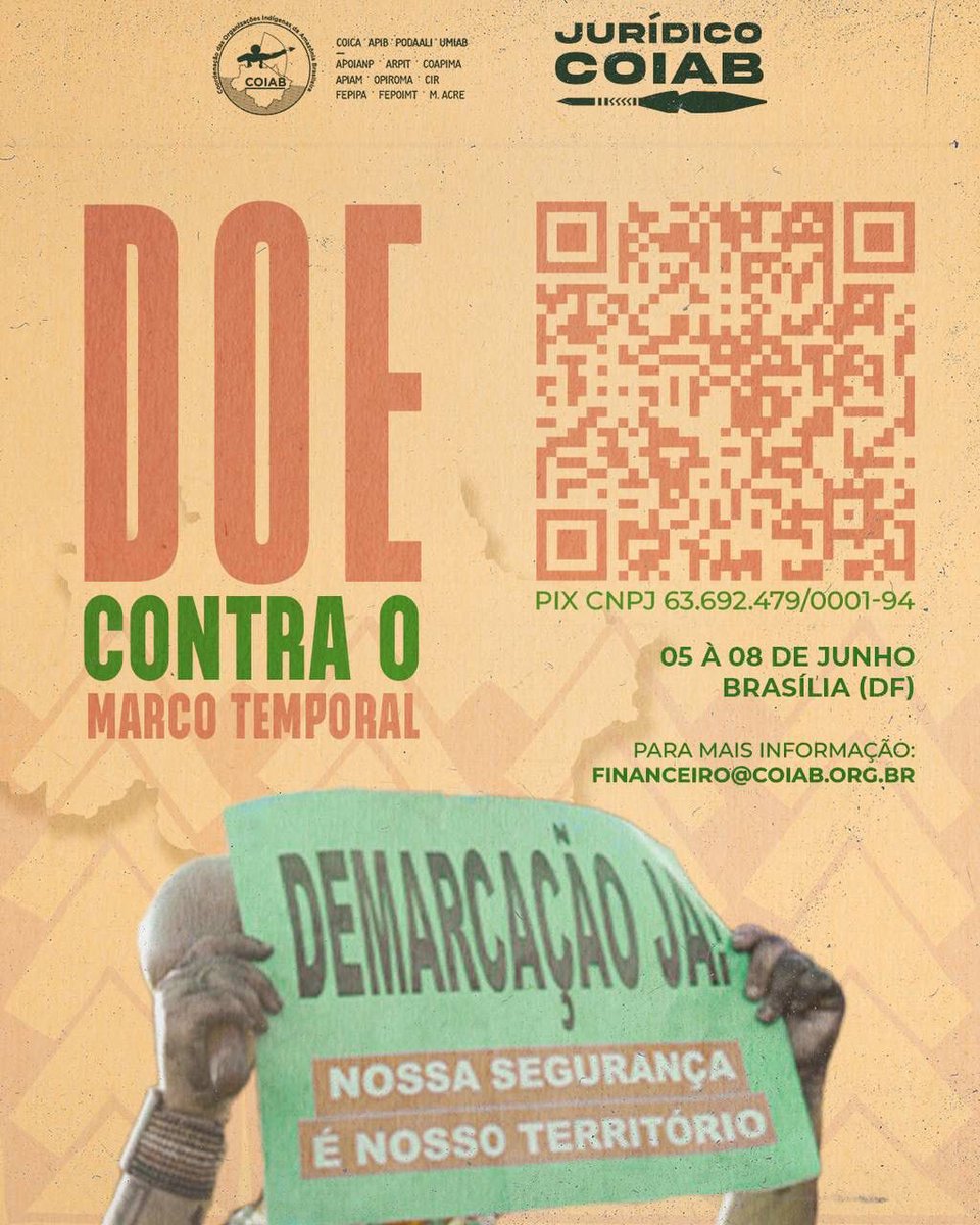 #MarcoTemporalNÃO 
#DemarcaçãoJá 
#DemarcaçãoÉDemocracia
#Muitaterraprapoucofazendeiro 
#IsoladosEmRisco 
#NossoDireitoÉOriginário
#LutapelaVida