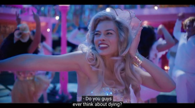 the exact moment the girlies with depression were down for barbie no matter what