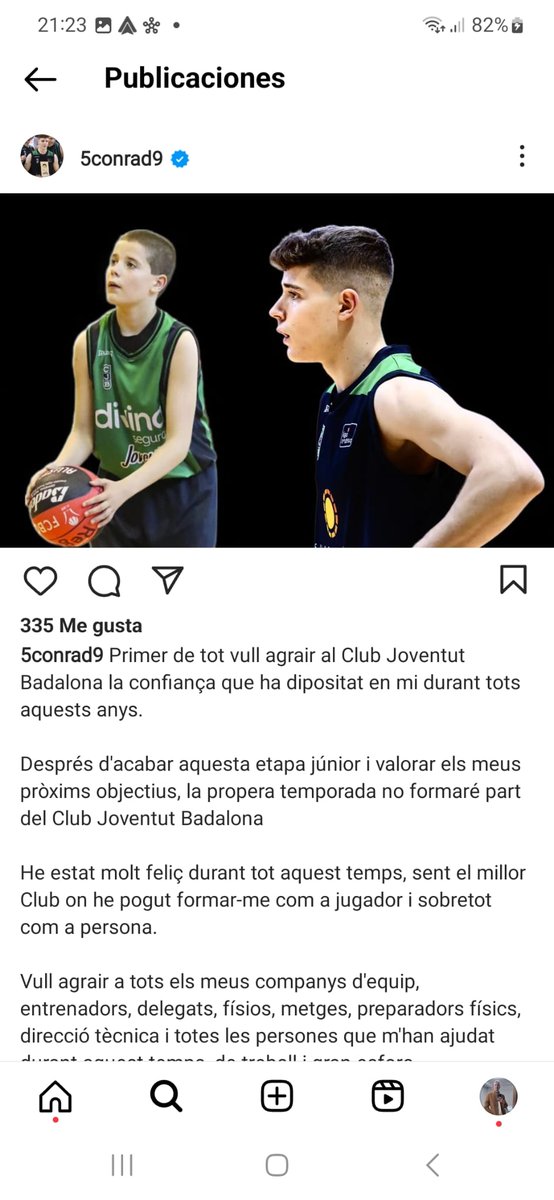 Conrad, una de les estrelles del júnior bicampió de Catalunya i Espanya, no seguirà a la Penya.

Esperem que sigui un arreveure.

#ForçaPenya 💚🖤💚🖤