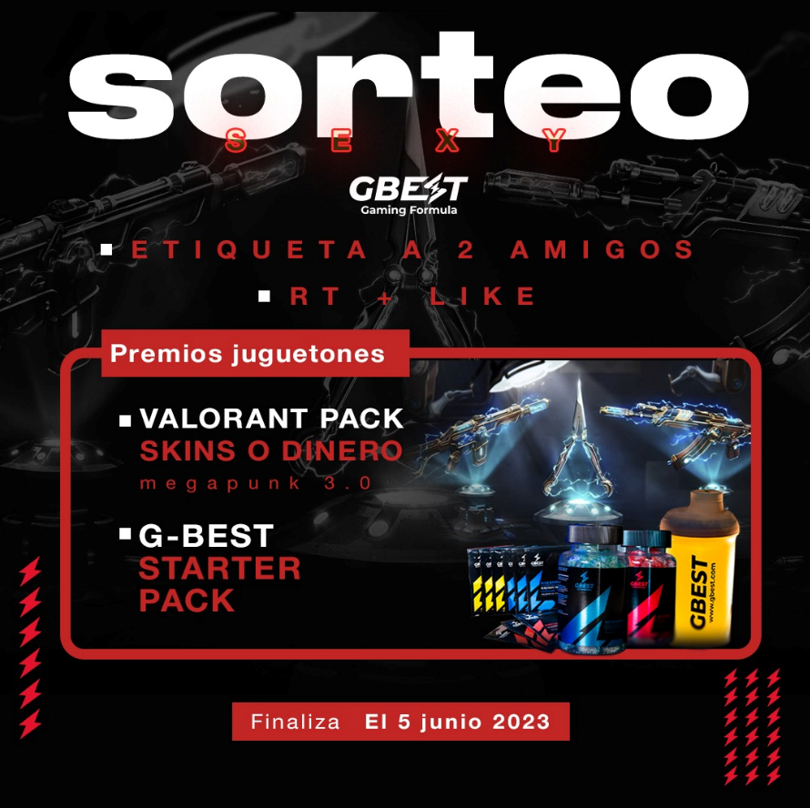 SaizSkills's tweet photo. ✨SORTEO MAGEPUNK 3.0 NUEVO PACK o 100€ Y UN STARTER PACK DE GBEST✨

Requisitos: 

✅ RT + Like
✅ Menciona a 2 amigos
✅ Follow @SaizSkills &amp; @GbestGaming 

🌏Sorteo internacional🌏

Acaba el día 5 de junio, mucha suertee a tod@s🤗 https://t.co/Cho8dKkN4a