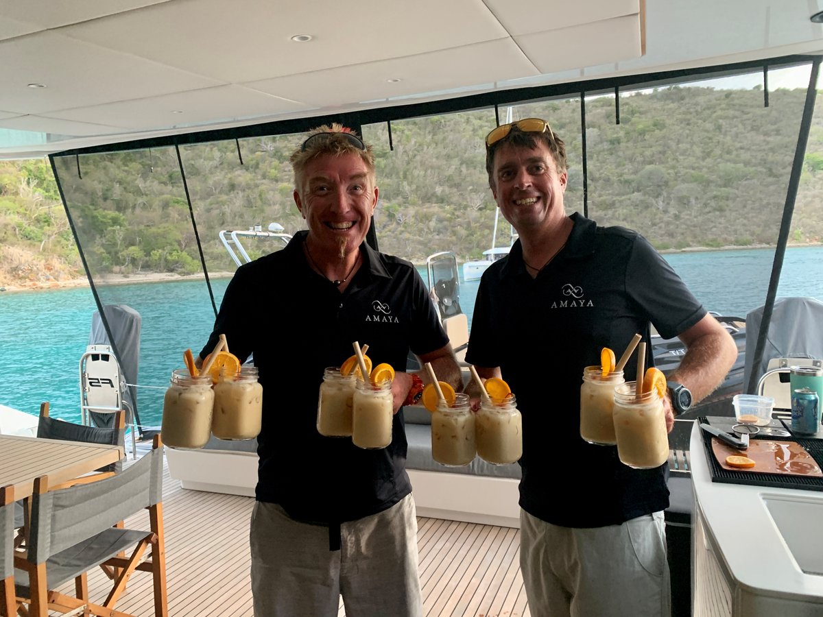 Service with a smile.  That is what you get on this super luxury Sunreef 60 A M A Y A when you charter in the BVI.

#BVI #Sunreef #crewed #charteryacht #cocktails #crewedvacation #bvicharter