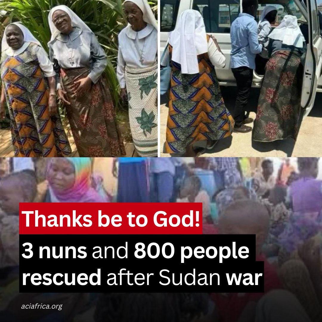Three members of the Religious Order of the Sisters of the Sacred Heart of Jesus (SHS) have expressed gratitude to the Vulnerable People Project for facilitating their safe evacuation and that of 800 others to South Sudan amid violence in Sudan. bit.ly/3C0IwvG