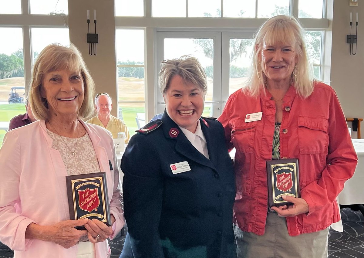 SalArmySRQ's tweet photo. Yesterday, two new members were inducted on to our Advisory Board.

Ms. Deborrah Hays and Ms. Lynn Jones are pictured with our Area Commander, Lt. Colonel Michele Matthews.  

We look forward to their service!

#DoingTheMostGood #LoveBeyond #AdvisoryBoard https://t.co/pvorXNFuIC