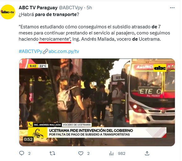 PoliDelTweet's tweet photo. Sobre el posible paro de transporte:
Pobres empresarios que no tienen dinero y la vienen remando heroicamente. 😪
#Ucetrama https://t.co/tppzQX8jrJ