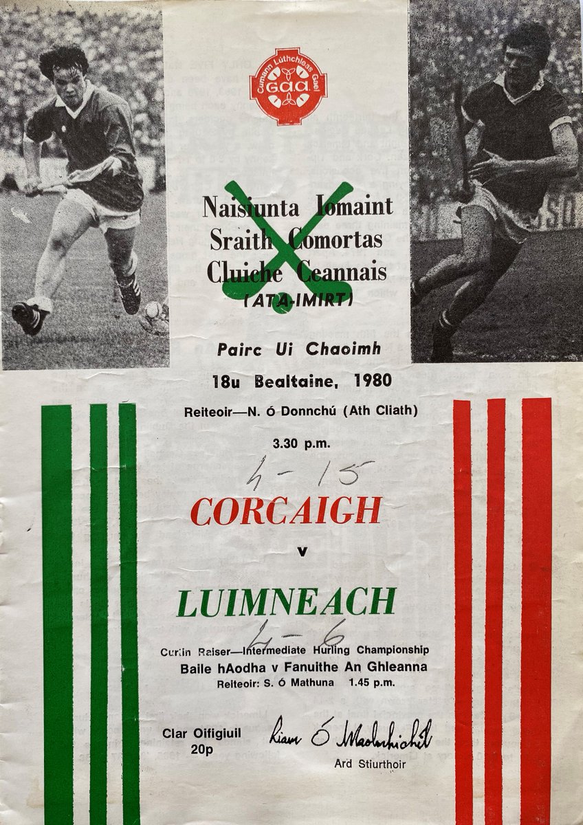 GAA Programmes on Twitter "1980 National Hurling League Final Replay