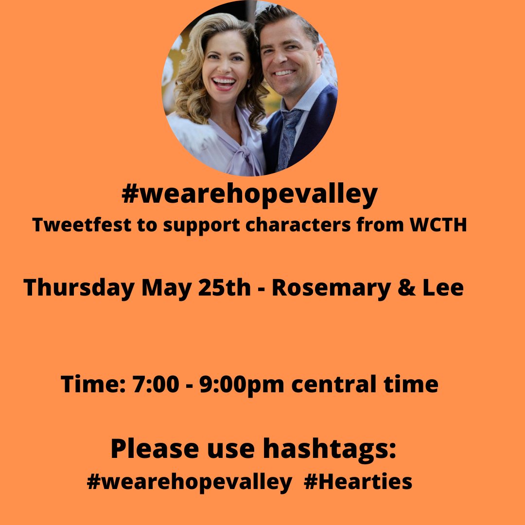 Today is Tweetfest Thursday #Hearties 💖💖💖

I hope to see you tonight.

#wearehopevalley #whencallstheheart #WCTH #hallmarkies