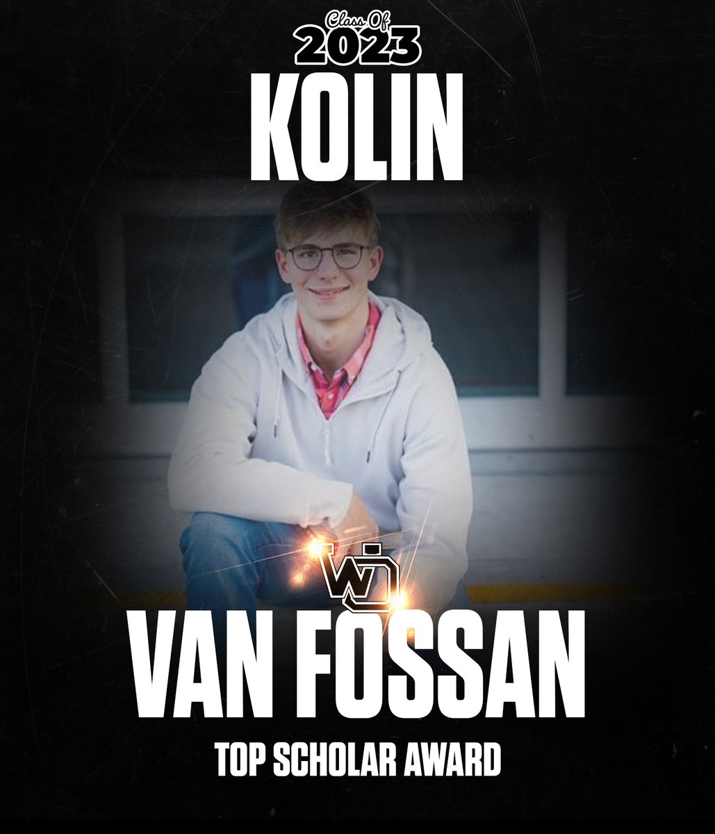 WOPublicSchools's tweet photo. In honor of the @WestOttawaHS #ClassOf2023 Graduation Ceremony tonight, we want to highlight some special achievements by our seniors.

Each year three special awards are given out based on specific criteria and selected by High School staff & admin.

Congratulations to Kolin Van Fossan on being the #ClassOf2023's Top Scholar Award winner!

#GoWO 
#WeareOne