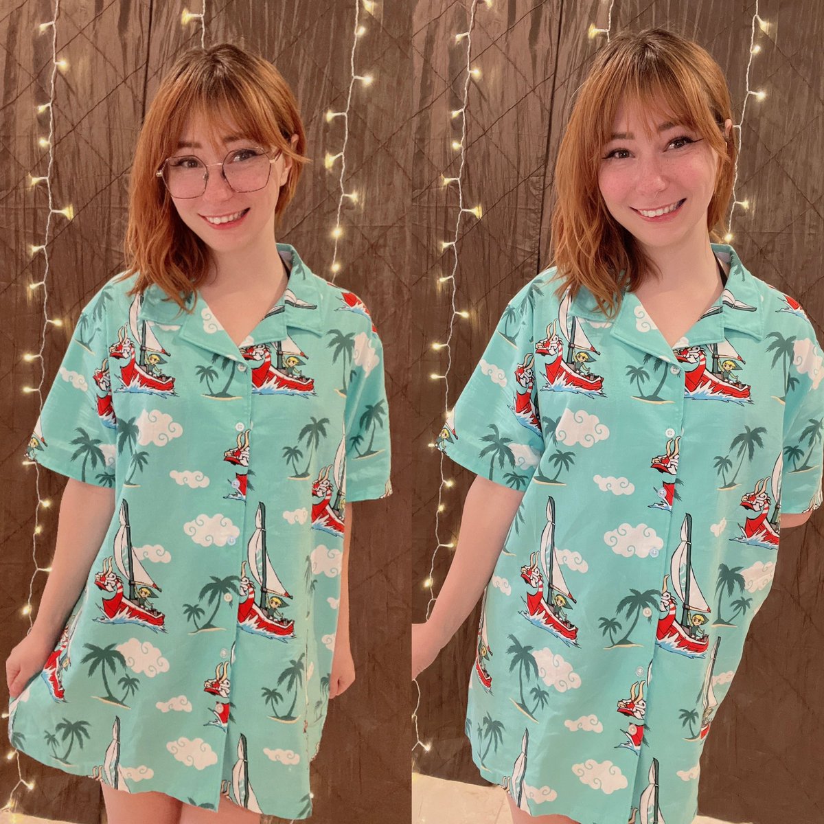 rooshitposts's tweet photo. I am absolutely obsessed with this Zelda Windwaker button up 😩❤️ https://t.co/ayJY1QxG3d
