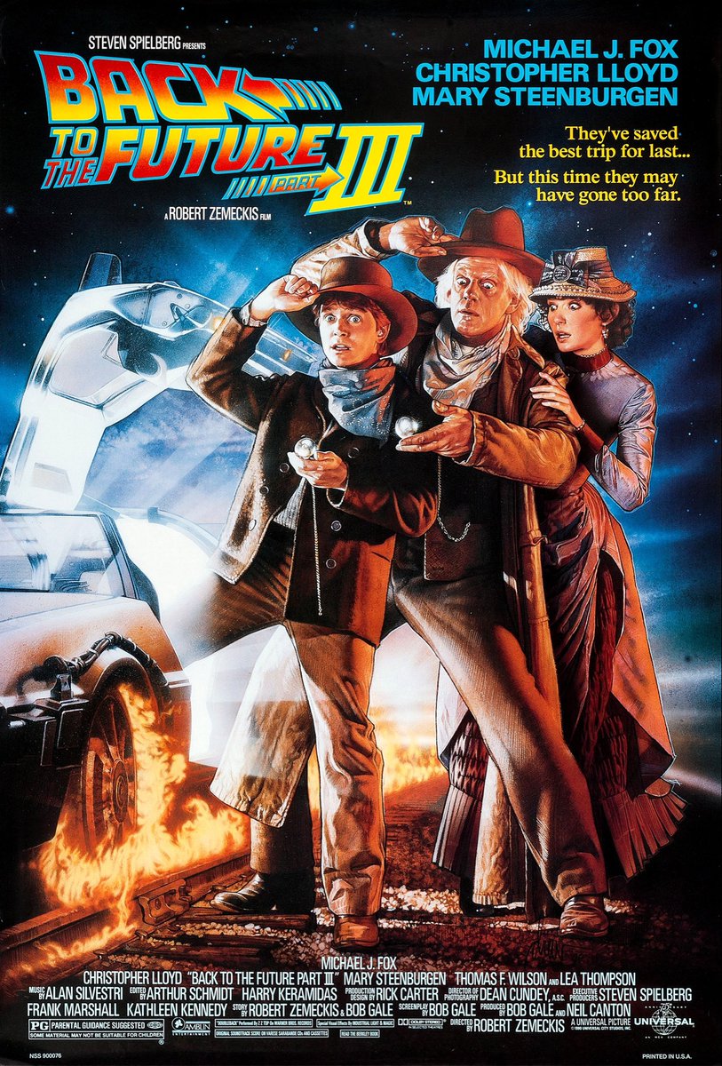 Happy 33rd Anniversary to Back to the Future: Part 3! 🥳🎉

#BackToTheFuture #JamesTolkan #MattClark #DeanCundey #ArthurSchmidt #HarryKeramidas #NeilCanton #BobGale #RobertZemeckis #BackToTheFuturePartIII #BTTF @Amblin