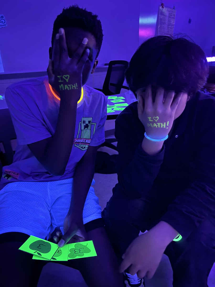 Glow Day stations to practice fraction, decimal, and percentage conversions <a href="/JML_MS_Official/">JM Lunsford MS</a> #glowday