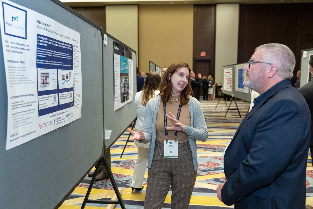 Had a wonderful time connecting with respiratory professionals around our poster at #RIS2023 and sharing the benefits of pulmonary rehab for <a href="/flextogether/">flextogether</a> patients.