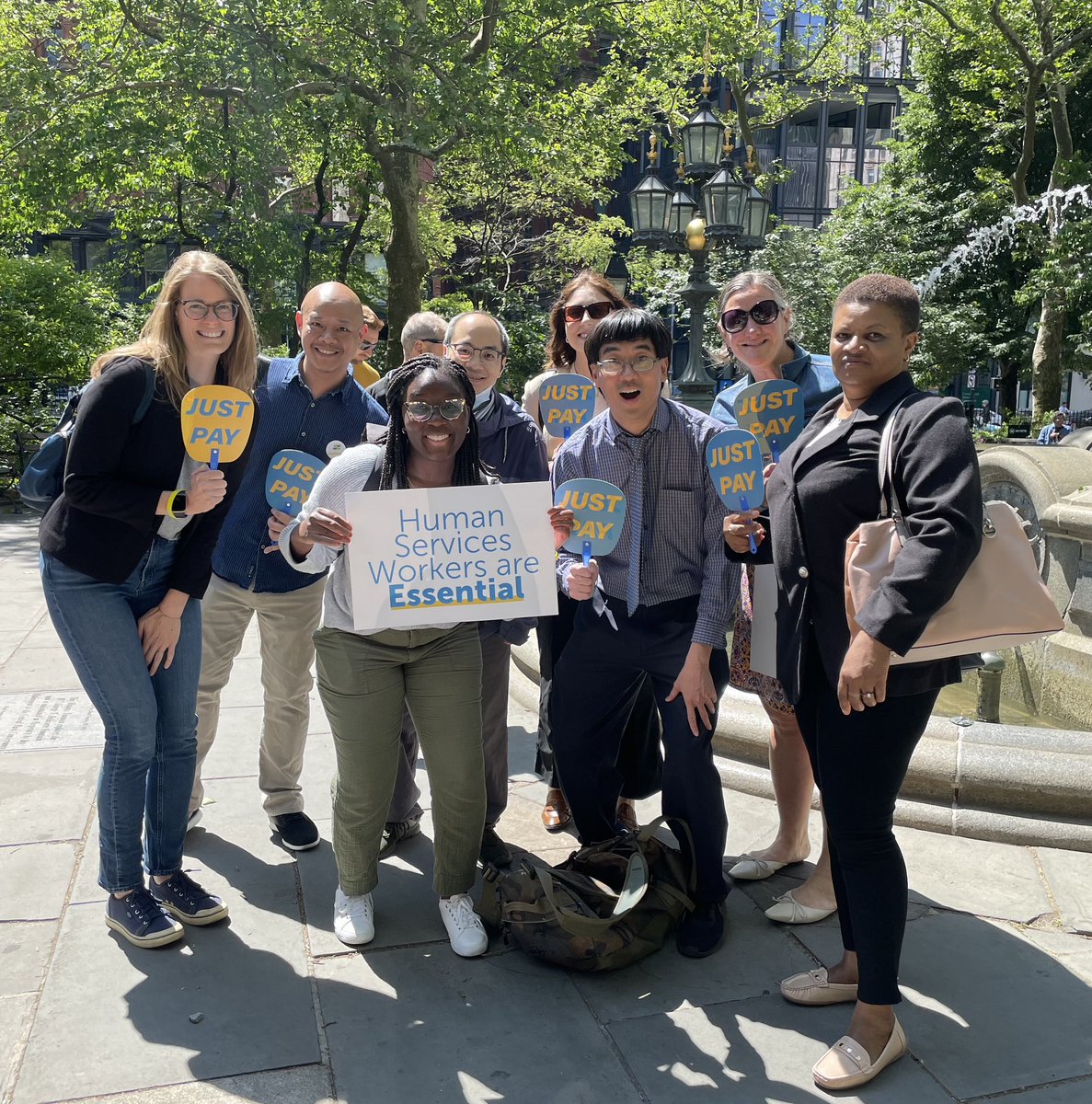 We can’t imagine NYC without the 125,000 human service workers who build and support our communities daily - that’s why our @liveonny team is standing together on this #DayWithoutHumanServices to call on @NYCMayor to #JustPay human services workers in the City budget!