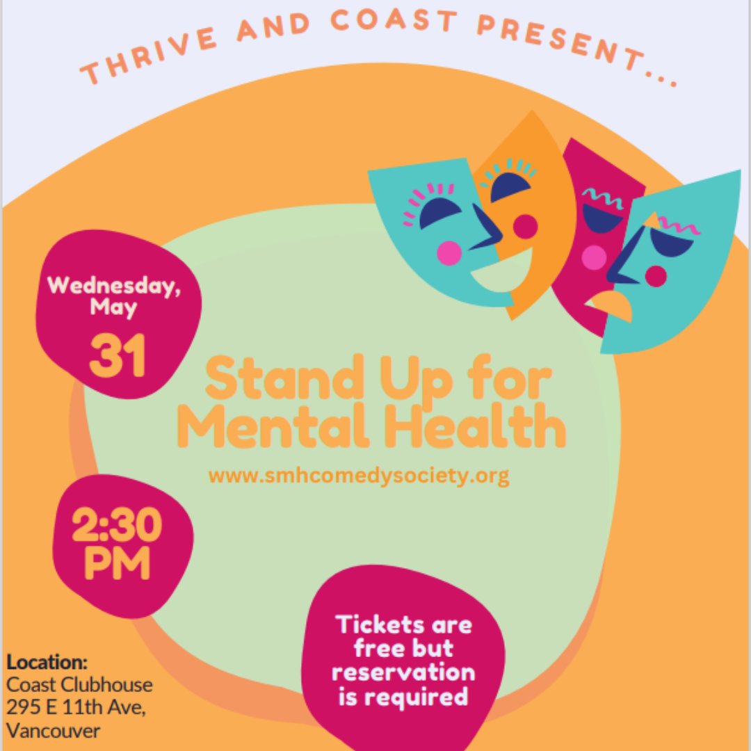 Comedy can build confidence and bust the stigma around mental illness - we're thrilled to be welcoming @StandUpForMH once again to our Clubhouse for an afternoon of stand-up comedy! DM for reservations.

#YVRComedy  #JustForLaughsVancouver #MentalHealth #StandUpForMentalHealth