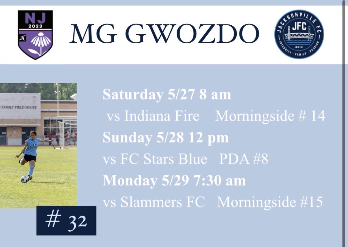 mg (@mggwozdo) on Twitter photo New Jersey here we come!! <a href="/JFC2007ECNL/">JFC2007ECNL</a> <a href="/OsborneSoccer/">Gail Osborne</a> @usamtpleasant <a href="/usysodp/">US Youth Soccer ODP</a> <a href="/TopDrawerSoccer/">TopDrawerSoccer</a> <a href="/USYNT/">U.S. Soccer YNT</a> <a href="/PrepSoccer/">Prep Soccer ⚽️</a> <a href="/ImYouthSoccer/">ECNL/GA/Recruiting/College Soccer</a> <a href="/TheSoccerWire/">SoccerWire</a> New Jersey here we come!! <a href="/JFC2007ECNL/">JFC2007ECNL</a> <a href="/OsborneSoccer/">Gail Osborne</a> @usamtpleasant <a href="/usysodp/">US Youth Soccer ODP</a> <a href="/TopDrawerSoccer/">TopDrawerSoccer</a> <a href="/USYNT/">U.S. Soccer YNT</a> <a href="/PrepSoccer/">Prep Soccer ⚽️</a> <a href="/ImYouthSoccer/">ECNL/GA/Recruiting/College Soccer</a> <a href="/TheSoccerWire/">SoccerWire</a>