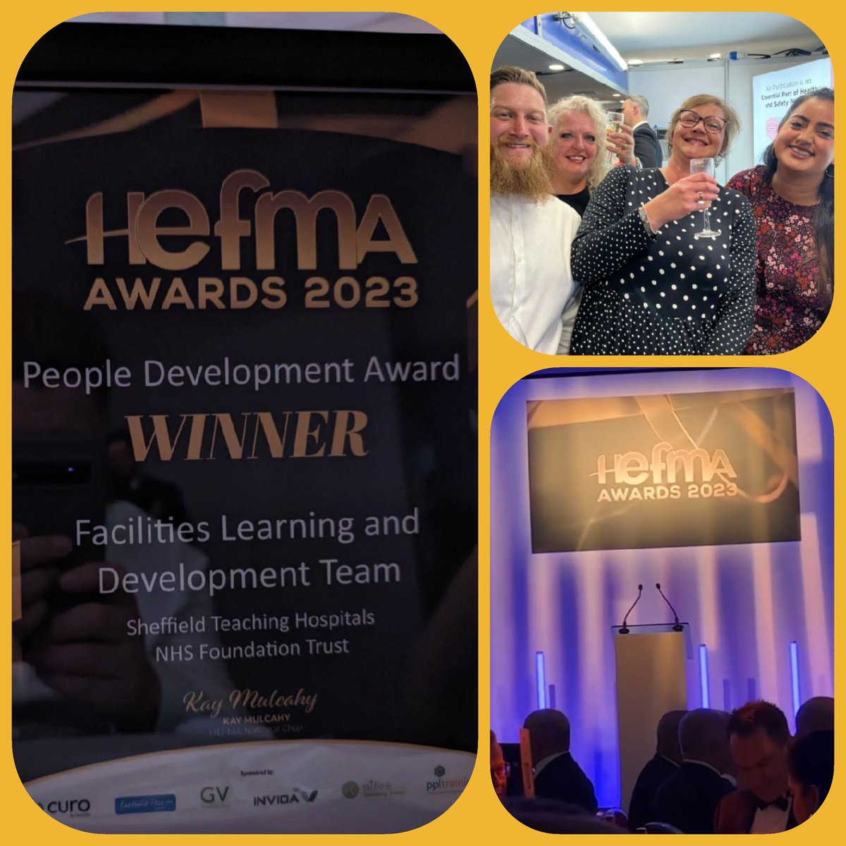 karenpr89651815's tweet photo. #Facilities Sheffield Teaching Hospitals. We are proud to announce that our  Facilities Learning and Development Team have won the National HEFMA award for People Development. Sharon Over Head of service said:
" I'm so proud to manage such a dedicated team" #proudtolearn https://t.co/Sq4Pug5AM1