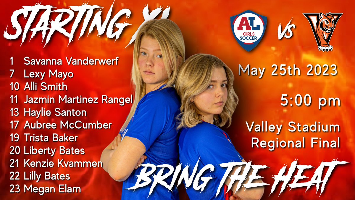 Our Starting XI for our <a href="/IGHSAU/">IGHSAU</a> Regional Final against West Des Moines Valley! 
Stream: youtube.com/@wdmcs
Tickets: gobound.com/ia/schools/cbl…
#WPTSRC #BTH🔥