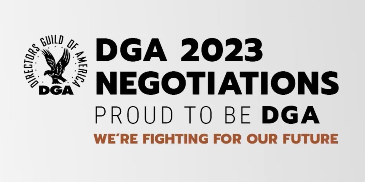 DGCTalent's tweet photo. The DGC sends it’s strongest support to our friends in the #DGA who continue to bargain with US studios. We need fair deals for all the guilds and unions in the US, and we need creatives back to work. What we desire for ourselves, we wish for all. #FightingForOurFuture https://t.co/DEyI25hVnJ