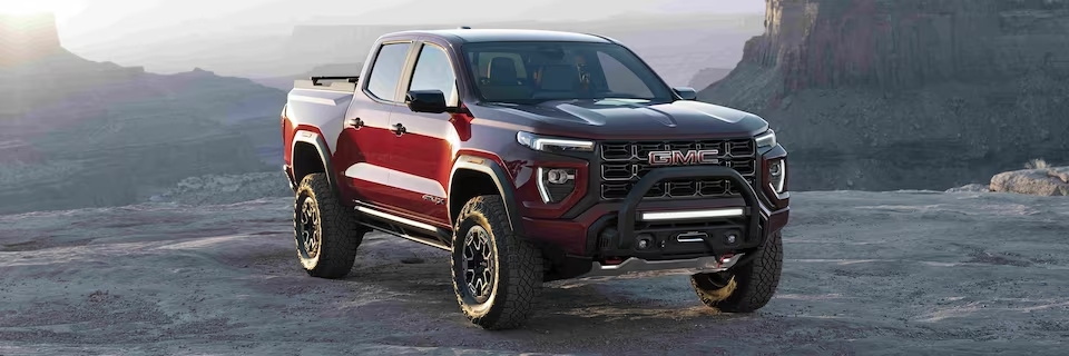 Epic capability has just leveled up. The First Ever GMC Canyon AT4X AEV Edition is coming. See it on July 6. Read and learn more. ▶️ ow.ly/ZuSc50OwEM3