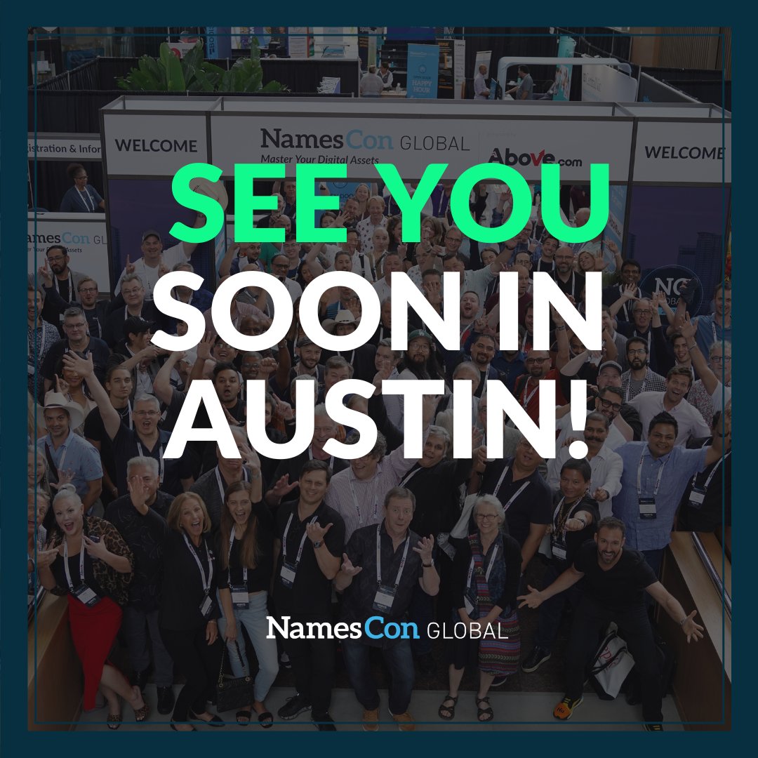 🚀 Less than a week until #NamesConGlobal2023 kicks off in Austin! 🤠

We're buzzing with excitement for the biggest #NamesCon in YEARS! 🎉 

Can't wait to see you there! 🤝 

#Austin #DomainIndustry #Networking