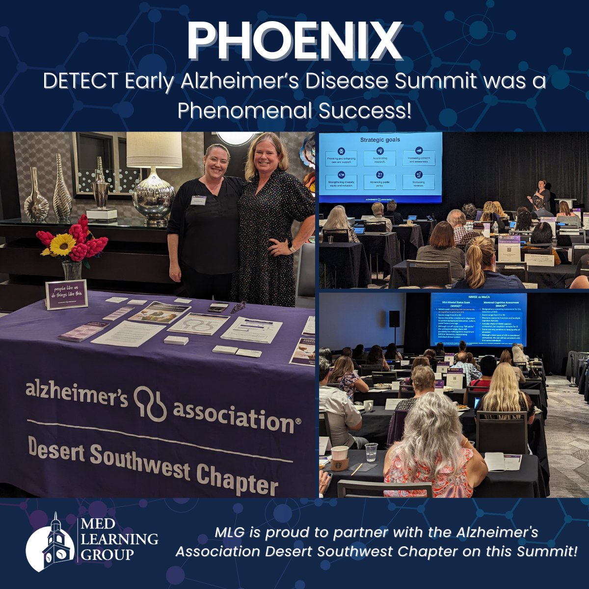 What an incredible turnout at the Phoenix DETECT AD Summit with @alzdsw!

Join us for our upcoming Complimentary CME/CNE AD Summit in 𝐌𝐢𝐚𝐦𝐢 𝐨𝐧 𝐉𝐮𝐧𝐞 𝟏𝟒𝐭𝐡!

Learn more: ow.ly/8nNC50OtLK6 

#EndAlz #alzheimerdisease  #CME #medicaleducation #MedLearningGroup