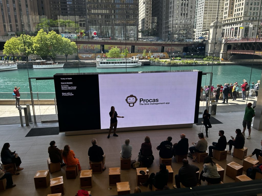 HerseyHuskies's tweet photo. The Apple Store on Michigan Avenue hosted a Student App Design Winners showcase today. Congrats to our very own Bob Brown and all of the @District214 teachers and students who were selected to present their very impressive apps. We are so proud of you! #TodayatApple https://t.co/2dkMwumDy8