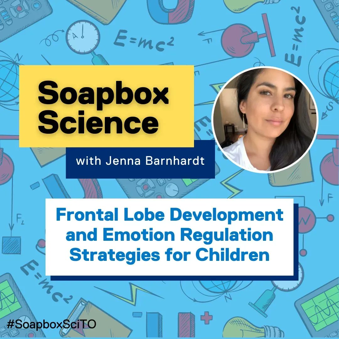 "Frontal Lobe Development and Emotion Regulation Strategies for Children" is the focus of Jenna Barnhardt's talk. Join us to hear more at #SoapboxSciTO 2023. Location: <a href="/torontoWOTS/">The Word On The Street</a> at 📍Queen’s Park (110 Wellesley St W). When: 📆 May 27th from 12pm - 3pm ET. <a href="/SoapboxScience/">Soapbox Science</a>
