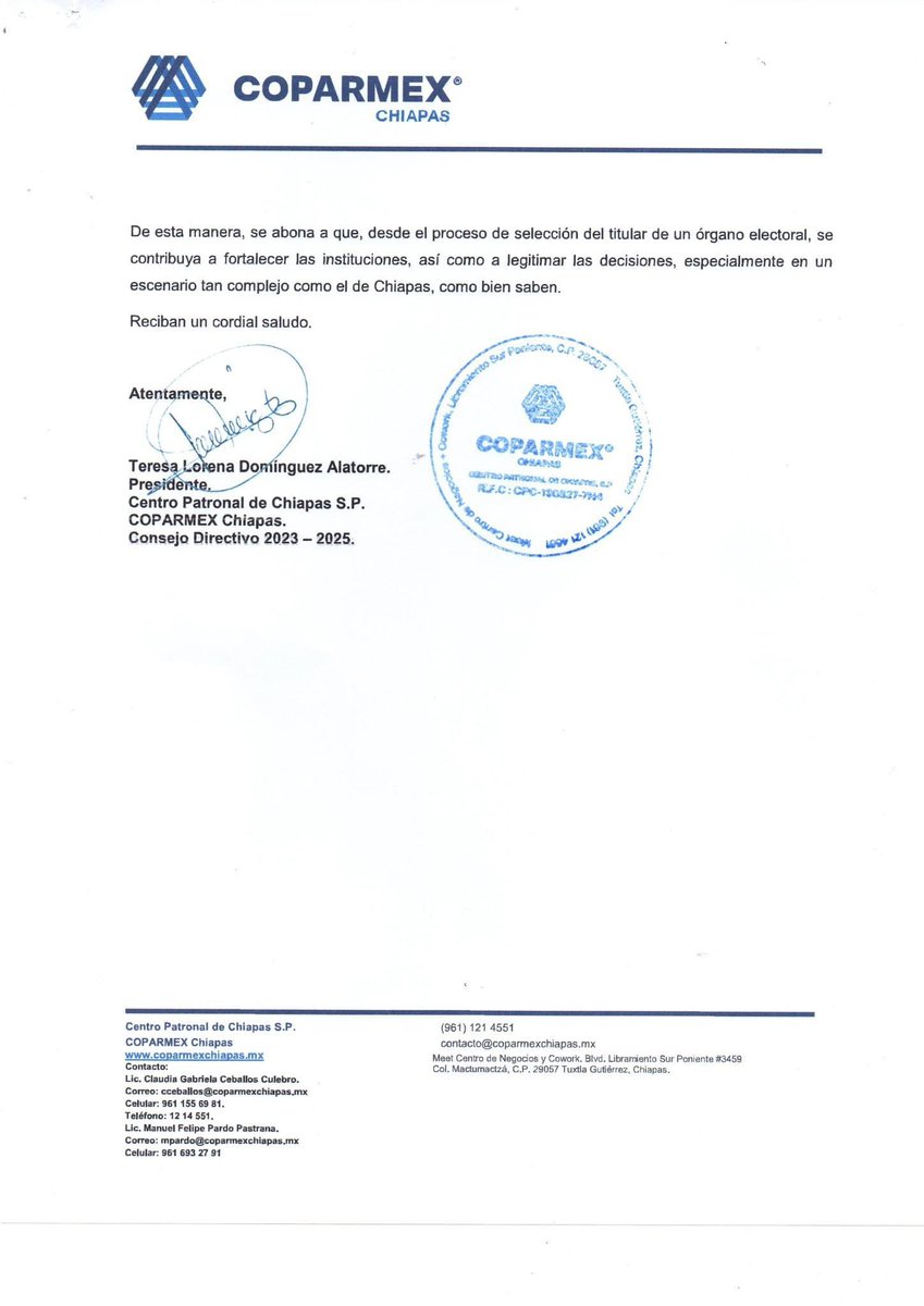 GabyCoutino's tweet image. La @Coparmex #Chiapas @coparmexchs exige la inmediata designación de la Consejera Presidenta @IEPCChiapas. Los empresarios locales dicen que dar claridad al proceso de designación del #OPLE local fortalece a las instituciones. Solicita que el mecanismo sea transparente @INEMexico