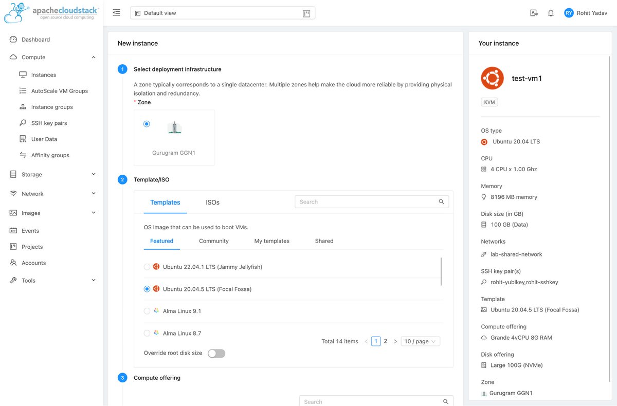 RohitYadavCloud's tweet image. Upgraded my #Apache @CloudStack 4.17 homelab infra to v4.18.0.0 - straightforward &apos;dnf update&apos; upgrade!

This is primarily used by my family for their research/project work, based on two RHEL9 &amp;amp; Ubuntu22.04 KVM hosts with local+NFS storage.