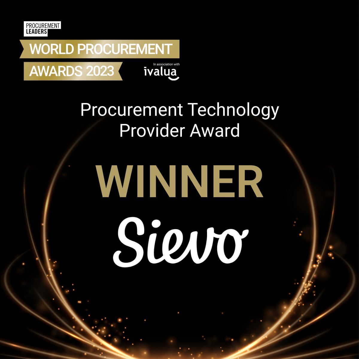 🥂Congratulations to <a href="/Sievo/">Sievo</a> for winning the Procurement Technology Provider award! What an incredible achievement.🥂#PLWPA