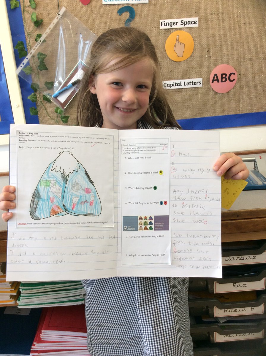BPSHull's tweet photo. 1AA have blown me away with their knowledge of Amy Johnson. They have loved learning all about her achievements, well done all! #BPSHistory https://t.co/q5lpr40h17