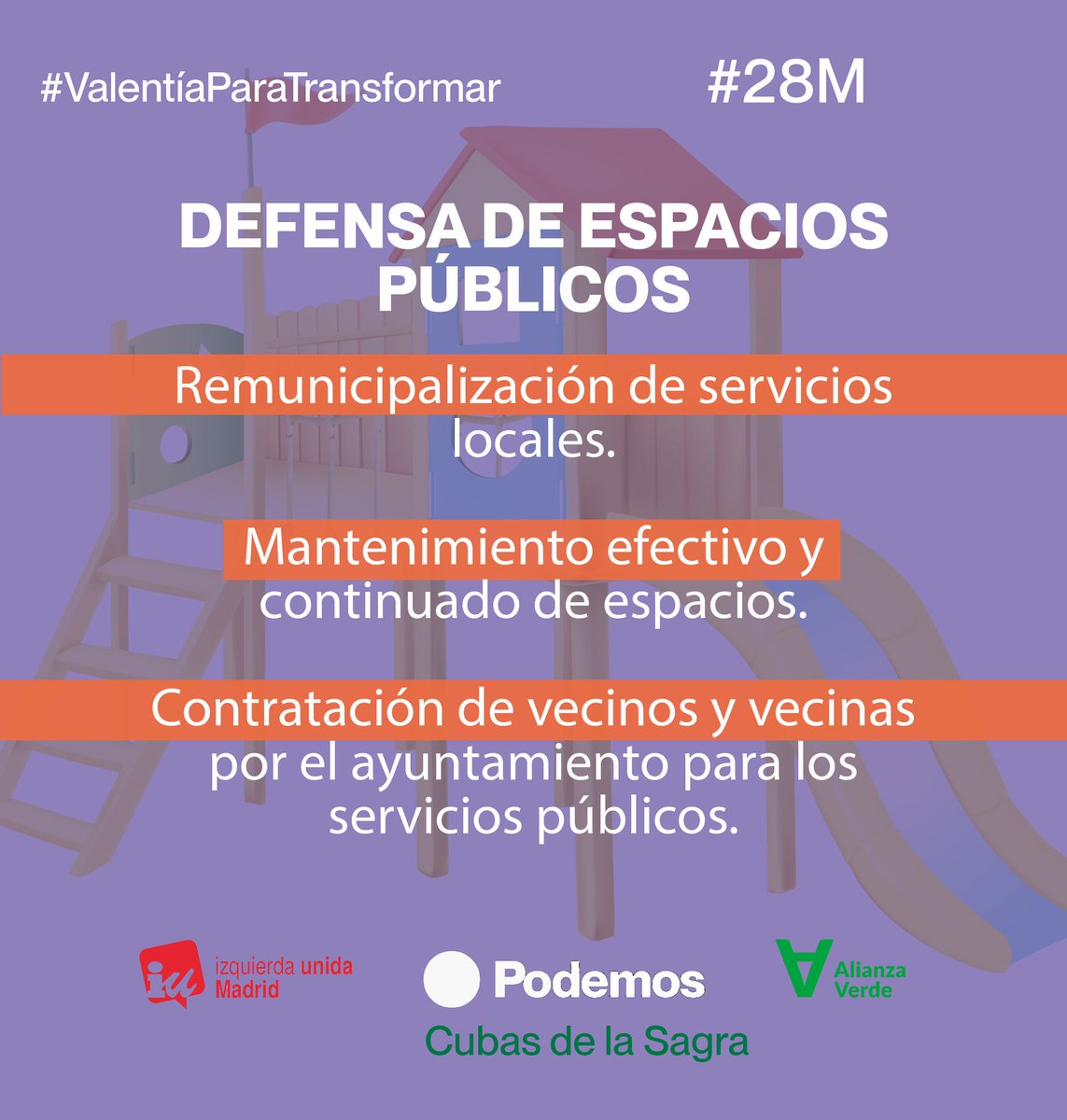 podemoscubassg's tweet photo. Hacer un mantenimiento efectivo de los espacios públicos mejora la calidad de vida y si se hace contratando a vecinas y vecinos es doble beneficio.
#valentiaparatransformar 
#CubasDeLaSagra https://t.co/3M2vtEGiCB
