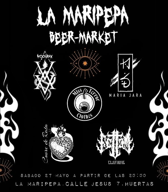 BEER - MUSIC - CLOTHING MARKET 27.05.23 en #MARIPEPA (MDZ) junto a los amigos de <a href="/nooirax/">Nooirax Producciones</a> #cuorederata #missterrorclothes y #mariajara 
#SUPPORTUNDERGROUND