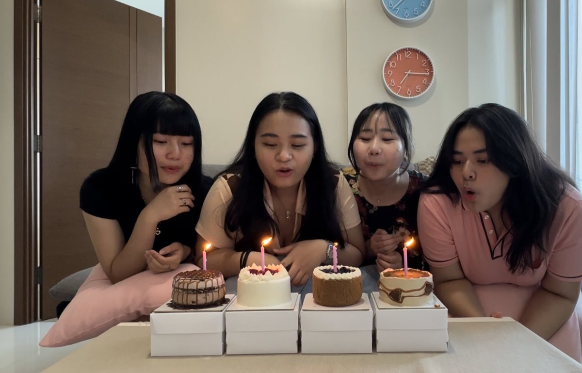 31_michie's tweet photo. *late post

since hindi tayo sama-samang mag-18, I wish naging masaya naman celeb nating apat, wuvyu 3 <3 https://t.co/8Nf3H9hcy7