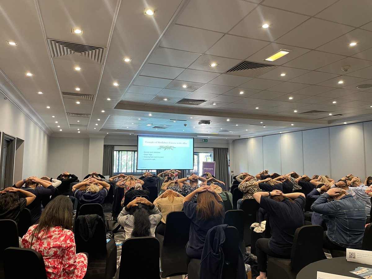 EastWarrPCN's tweet photo. Finishing off todays session with chair yoga @CheshireNatural https://t.co/phdioIJlXy