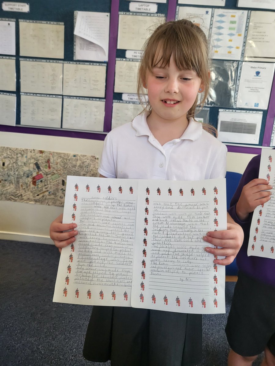 glebeps's tweet photo. Super impressed with the fabulous writing about Romans from our P3s
Brilliant structure and brilliant facts!
Straight to P7! 😜 #superstarwriters #Glebies #sharingourwork #HTAward https://t.co/uRefpI5CJ1