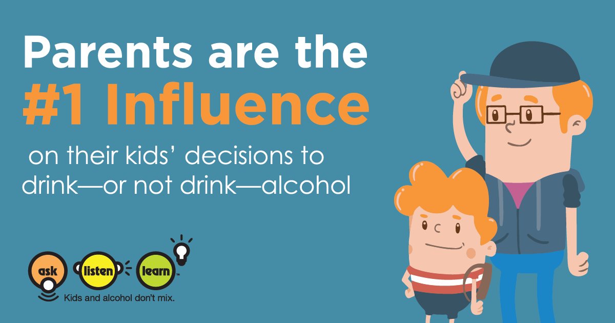 First-time use of alcohol and drugs by teens is the highest during #summer months. #Parents, don't be a party to #underagedrinking.

You are the greatest influence on your teen when it comes to making healthy choices. 

Learn more via @AskListenLearn: asklistenlearn.org/parents.