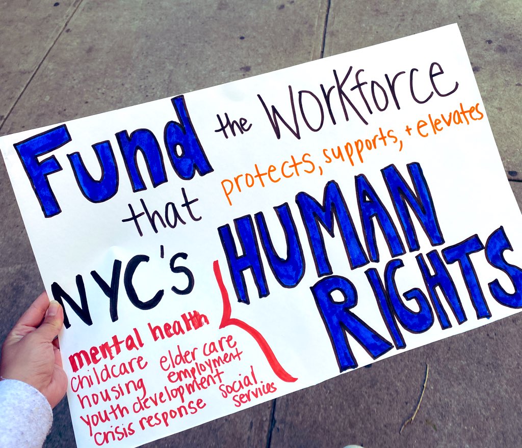 On a #DayWithoutHumanServices, we stand with human services organizations who are pausing services. <a href="/NYCMayor/">Mayor Eric Adams</a> has ignored demands to pay our workers livable wages - we need #JustPay NOW. <a href="/UnivSettlement/">University Settlement</a>