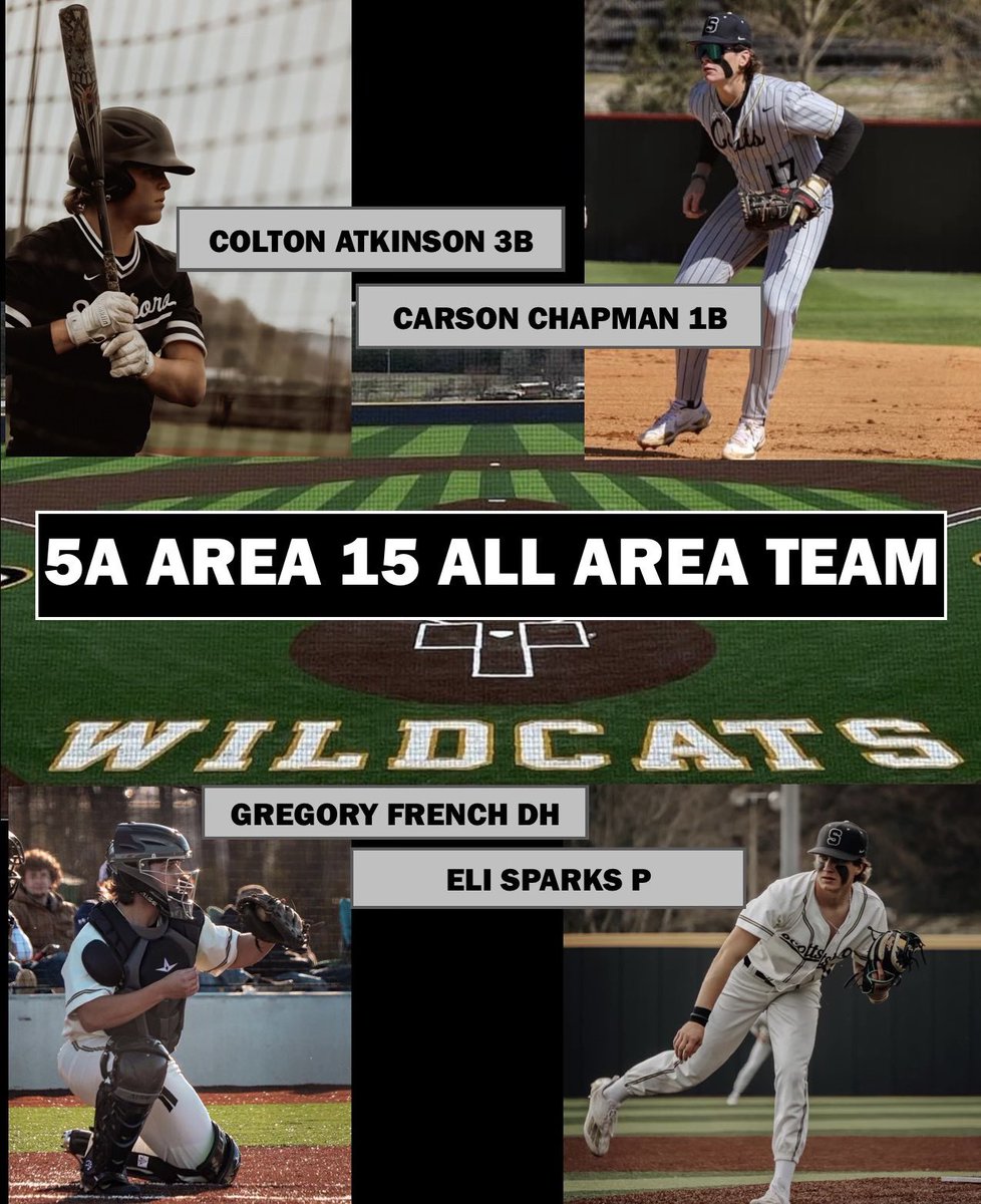 Scottsboro High School Baseball (@shsbaseball4) on Twitter photo 2023 1st Team All-Area for 5A Region 15
#16 Colton Atkinson 3B <a href="/MontreatCavBase/">Montreat College Baseball</a> signee (<a href="/ColtonAtkinson8/">Colton Atkinson</a>)
#17 Carson Chapman 1B <a href="/GoStillmanBSB/">Stillman Tigers Baseball</a> signee (<a href="/carsonchapman20/">Carson Chapman</a>)
#33 Gregory French DH <a href="/GoStillmanBSB/">Stillman Tigers Baseball</a> signee (<a href="/Gregoryfrench33/">Gregory French</a>)
#11 Eli Spark P (<a href="/EliSparks9/">Eli Sparks</a> ) 2023 1st Team All-Area for 5A Region 15
#16 Colton Atkinson 3B <a href="/MontreatCavBase/">Montreat College Baseball</a> signee (<a href="/ColtonAtkinson8/">Colton Atkinson</a>)
#17 Carson Chapman 1B <a href="/GoStillmanBSB/">Stillman Tigers Baseball</a> signee (<a href="/carsonchapman20/">Carson Chapman</a>)
#33 Gregory French DH <a href="/GoStillmanBSB/">Stillman Tigers Baseball</a> signee (<a href="/Gregoryfrench33/">Gregory French</a>)
#11 Eli Spark P (<a href="/EliSparks9/">Eli Sparks</a> )