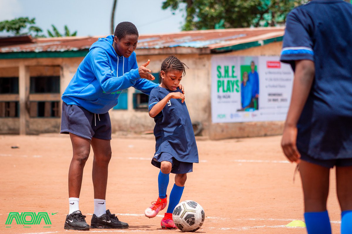 AOAcademy's tweet photo. Highlights of the fourth edition of #sheplaysbyaoa in partnership with @nike @women_win 

Enriching the African girl child through education and sports .

#sheplaysbyaoa 
#sportintervention 
#educationalintervention 
#humanitarianintervention https://t.co/ULSXHNx6ff
