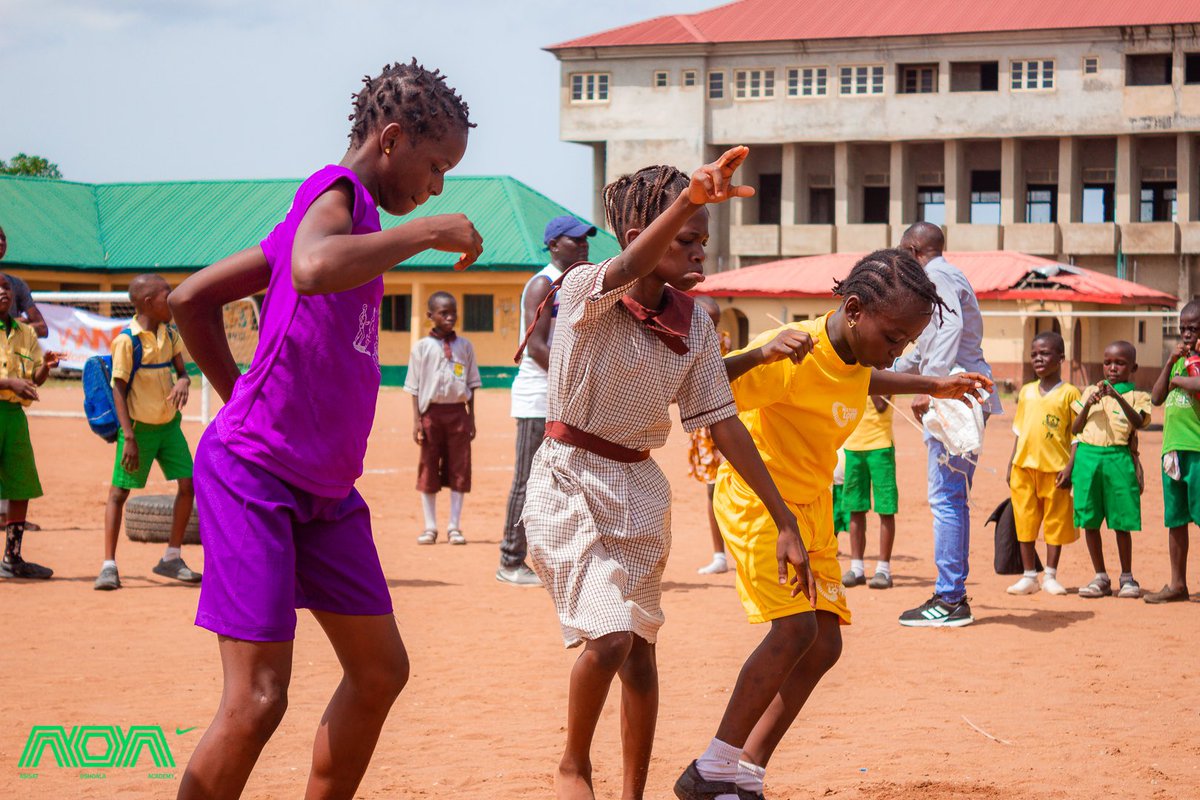 AOAcademy's tweet photo. Highlights of the fourth edition of #sheplaysbyaoa in partnership with @nike @women_win 

Enriching the African girl child through education and sports .

#sheplaysbyaoa 
#sportintervention 
#educationalintervention 
#humanitarianintervention https://t.co/ULSXHNx6ff
