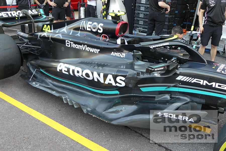 #F1: this is the B-version of the #Mercedes W14. #MonacoGP, #AMuS