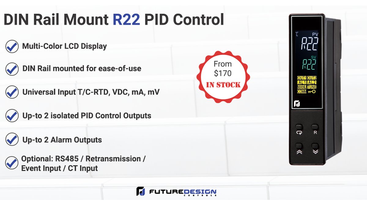 FutureDesignC's tweet image. Making your life easier! The R22&apos;s ease of installation and small form factor make it a must. Hundreds in stock and ready to ship!
futuredesigncontrols.com/C-Series.htm

#ProcessControl #ProcessEngineering #SystemIntegrators #OEM #IndustrialControl #IndustrialAutomation #EaseOfUse