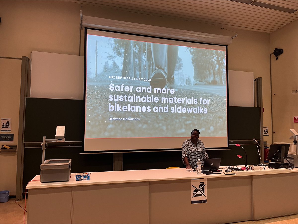 Christina Makoundou (@christina__mak) on Twitter photo As a #visitingScholar at <a href="/UAntwerpen/">UAntwerpen</a> I had the great opportunity to present some findings of my #research on Safer and more sustainable materials for bike lanes and sidewalks" 🚶♀️🚴♀️during the <a href="/UrbanStudies_UA/">UrbanStudies_Antwerp</a> Seminar.
Big thanks to USI and SuPAR group for the super organisation! As a #visitingScholar at <a href="/UAntwerpen/">UAntwerpen</a> I had the great opportunity to present some findings of my #research on Safer and more sustainable materials for bike lanes and sidewalks" 🚶♀️🚴♀️during the <a href="/UrbanStudies_UA/">UrbanStudies_Antwerp</a> Seminar.
Big thanks to USI and SuPAR group for the super organisation!